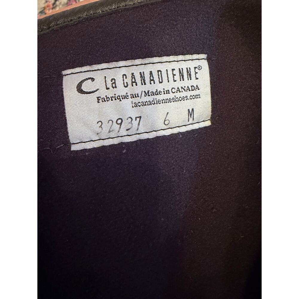 La Canadienne Black Leather Tall Boots Back Zipper Riding Boot 32927 Women's 6 - Picture 4 of 10